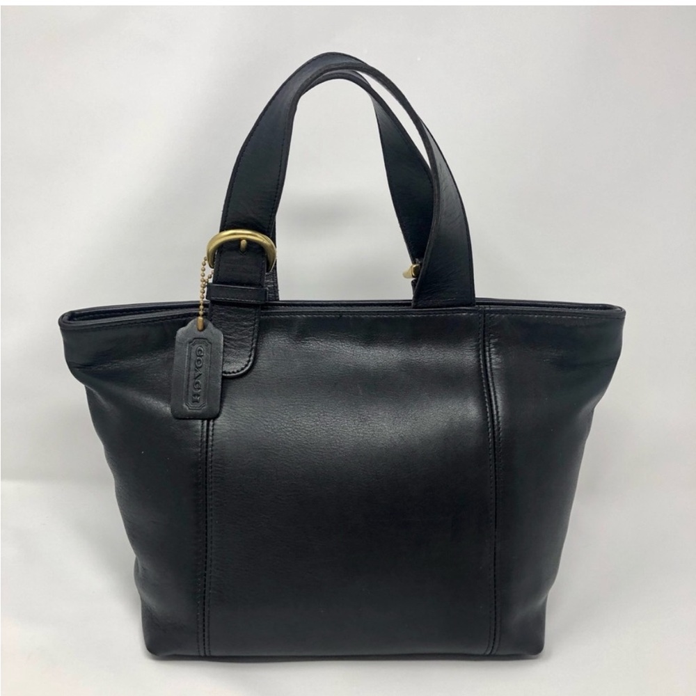 Vintage Coach Waverly 4133 Soft Black Leather Handbag Purse Original Hangtag EUC